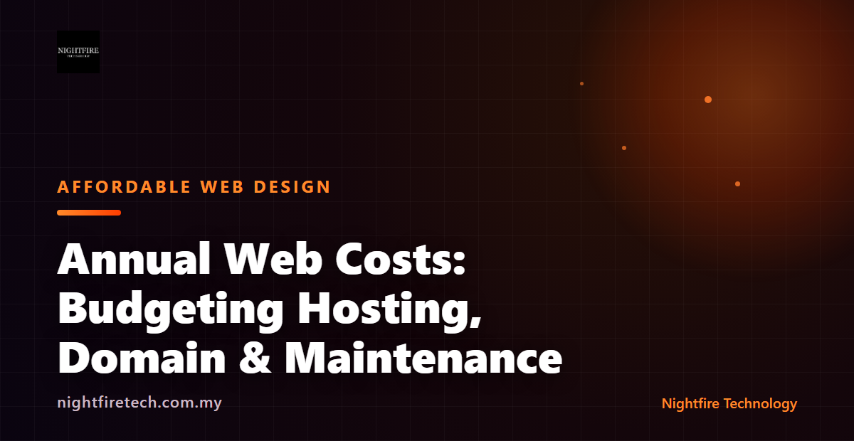 Annual Web Costs: Budgeting Hosting, Domain & Maintenance