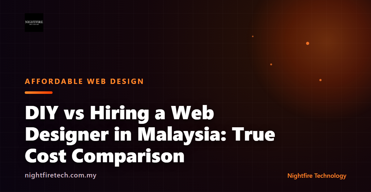 DIY vs Hiring a Web Designer in Malaysia: True Cost Comparison