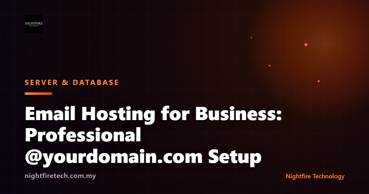 Email Hosting for Business: Professional @yourdomain.com Setup