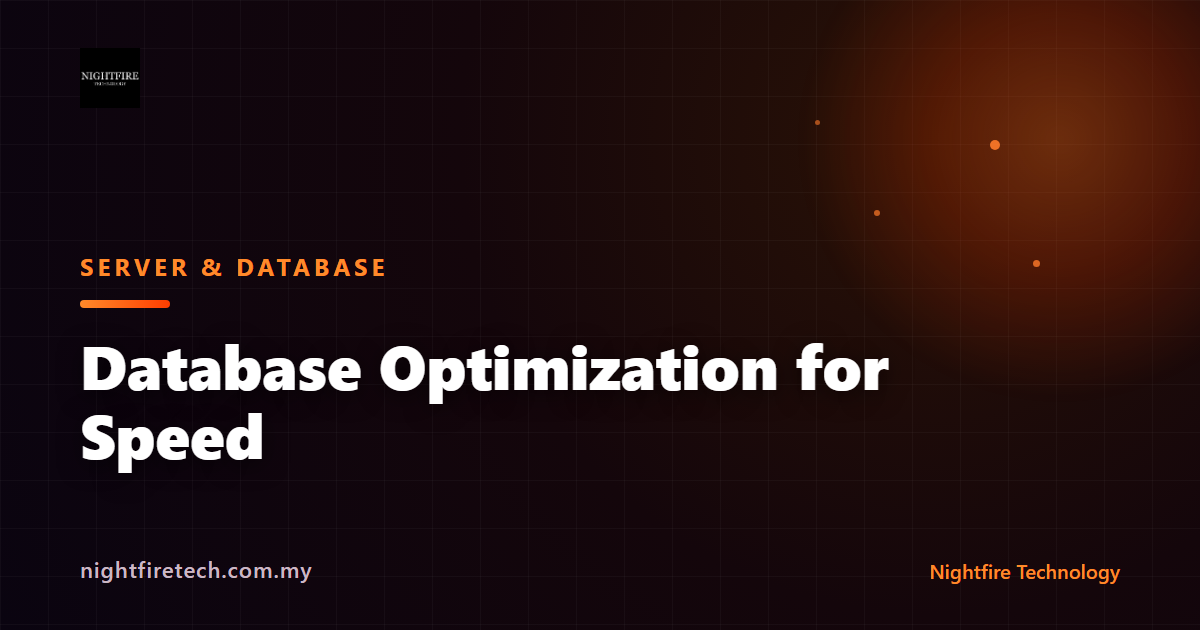 Database Optimization for Speed