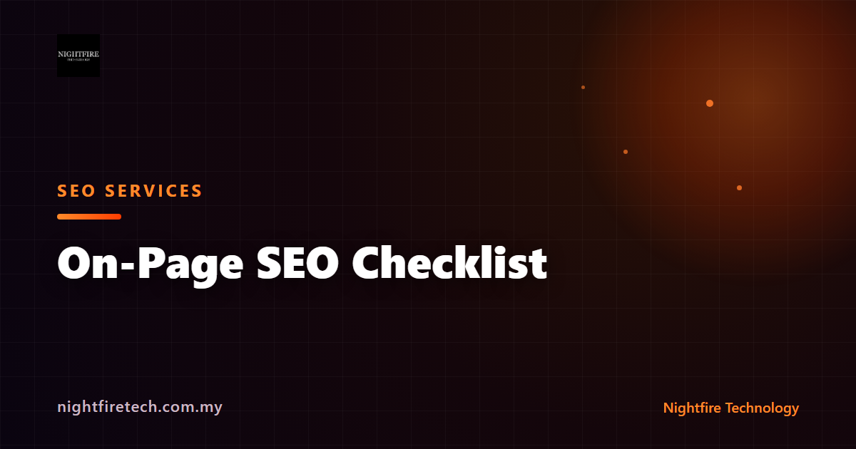 On-Page SEO Checklist
