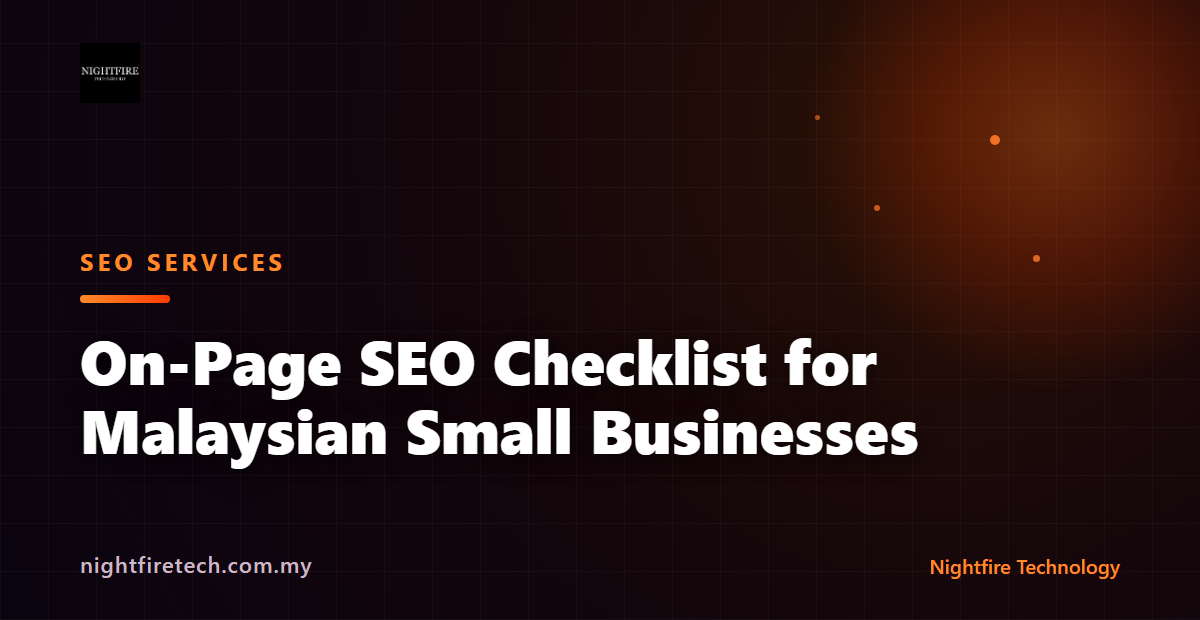 On-Page SEO Checklist for Malaysian Small Businesses
