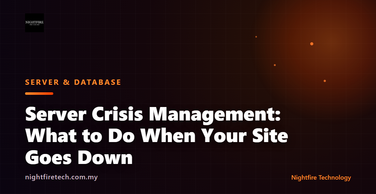 Server Crisis Management: What to Do When Your Site Goes Down
