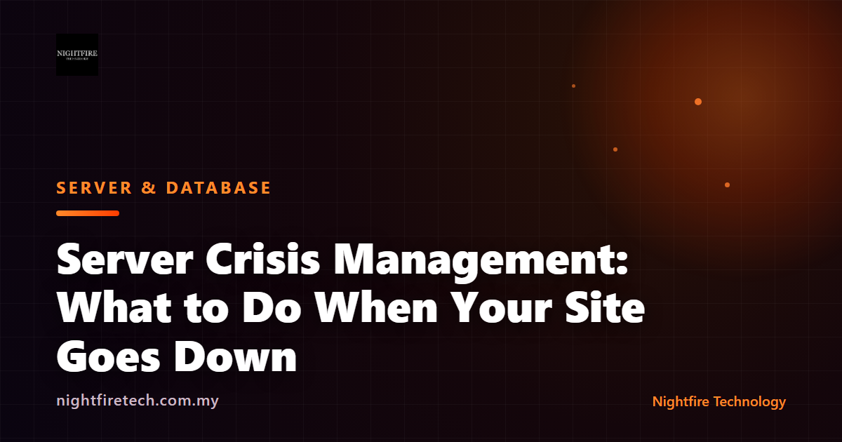 Server Crisis Management: What to Do When Your Site Goes Down