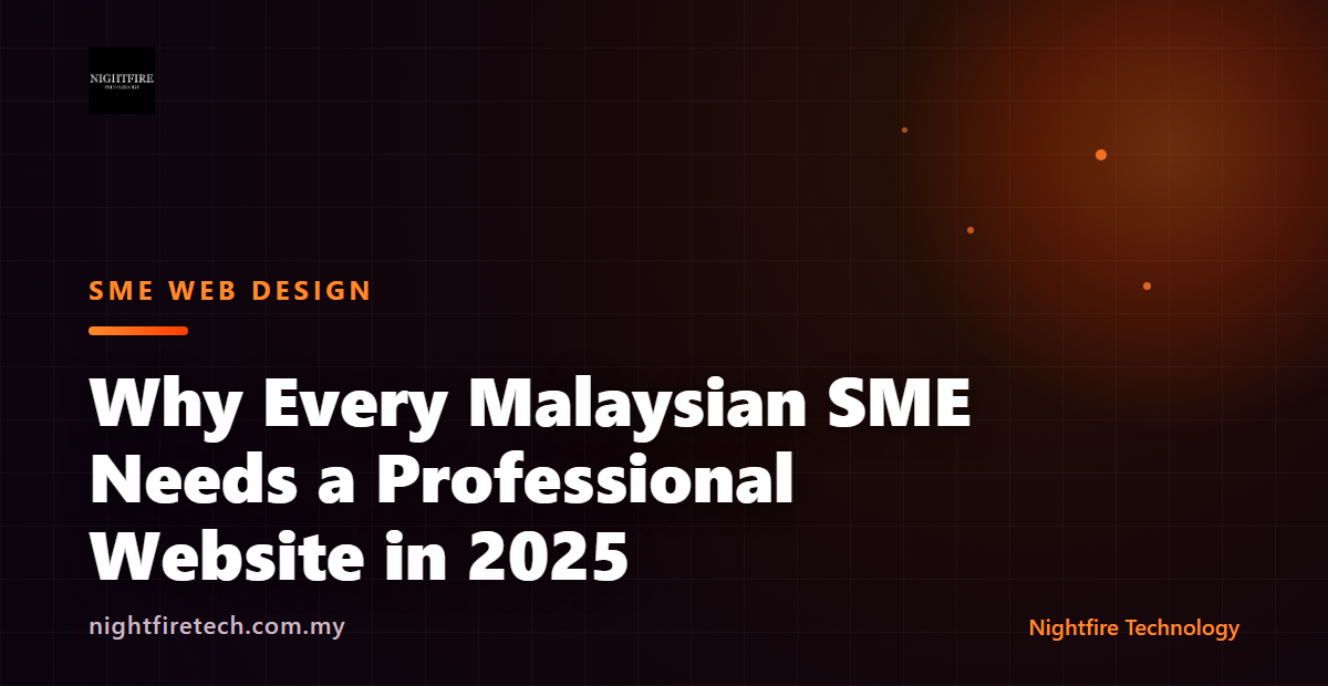 Why Every Malaysian SME Needs a Professional Website in 2025
