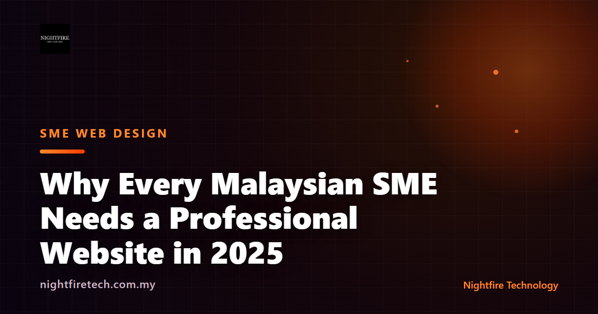 Why Every Malaysian SME Needs a Professional Website in 2025
