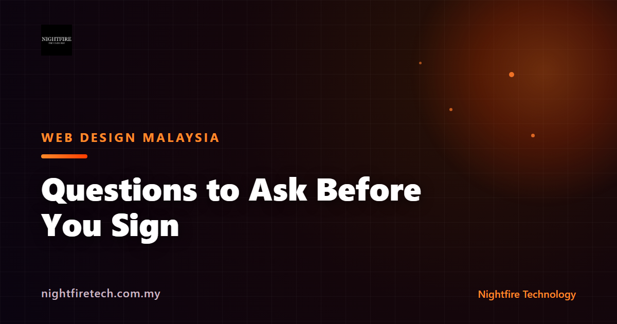 Checklist for choosing a web design agency in Malaysia