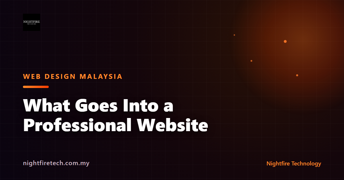 Elements of professional web design in Malaysia